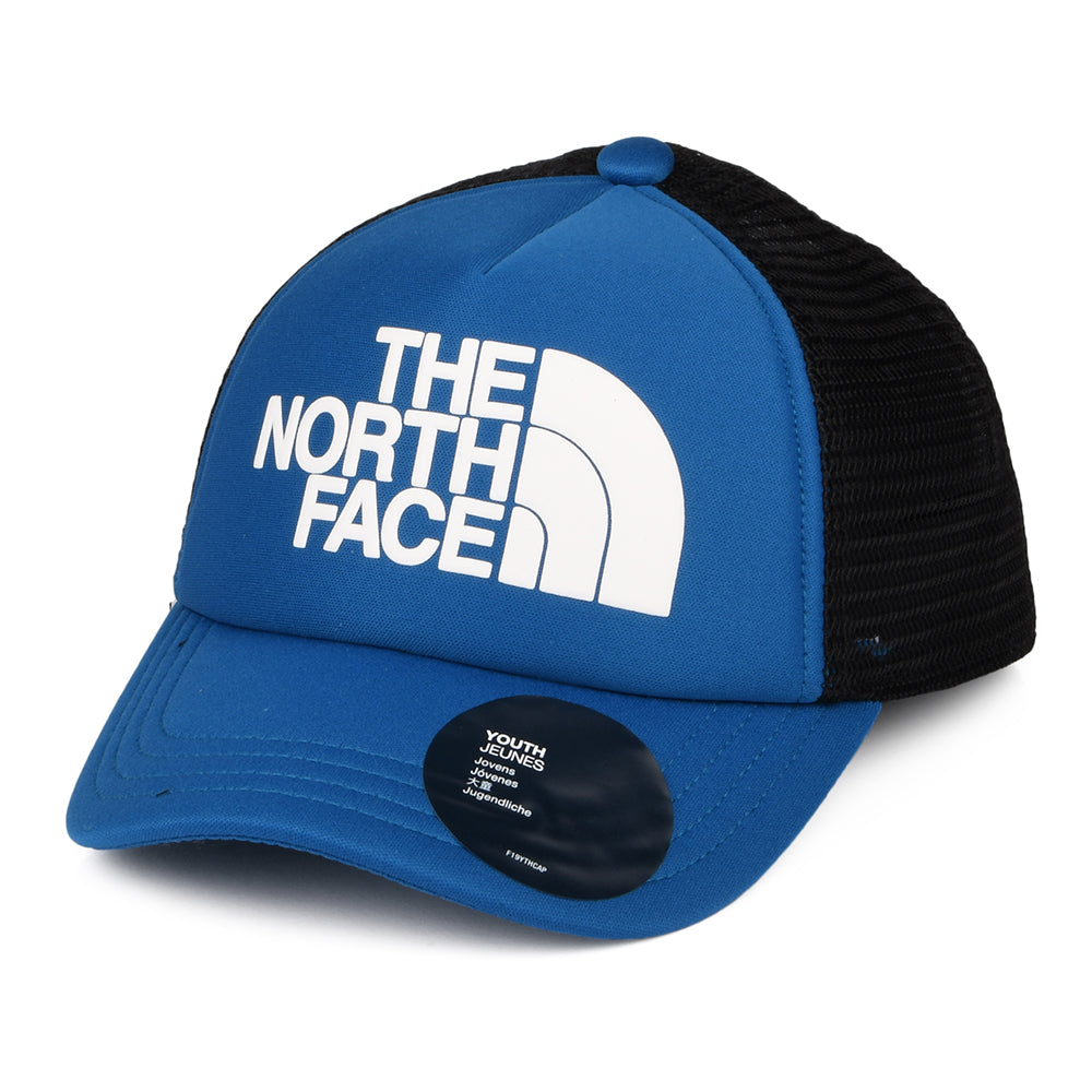 The North Face Hats Kids Logo Trucker Cap - Mid Blue-Black