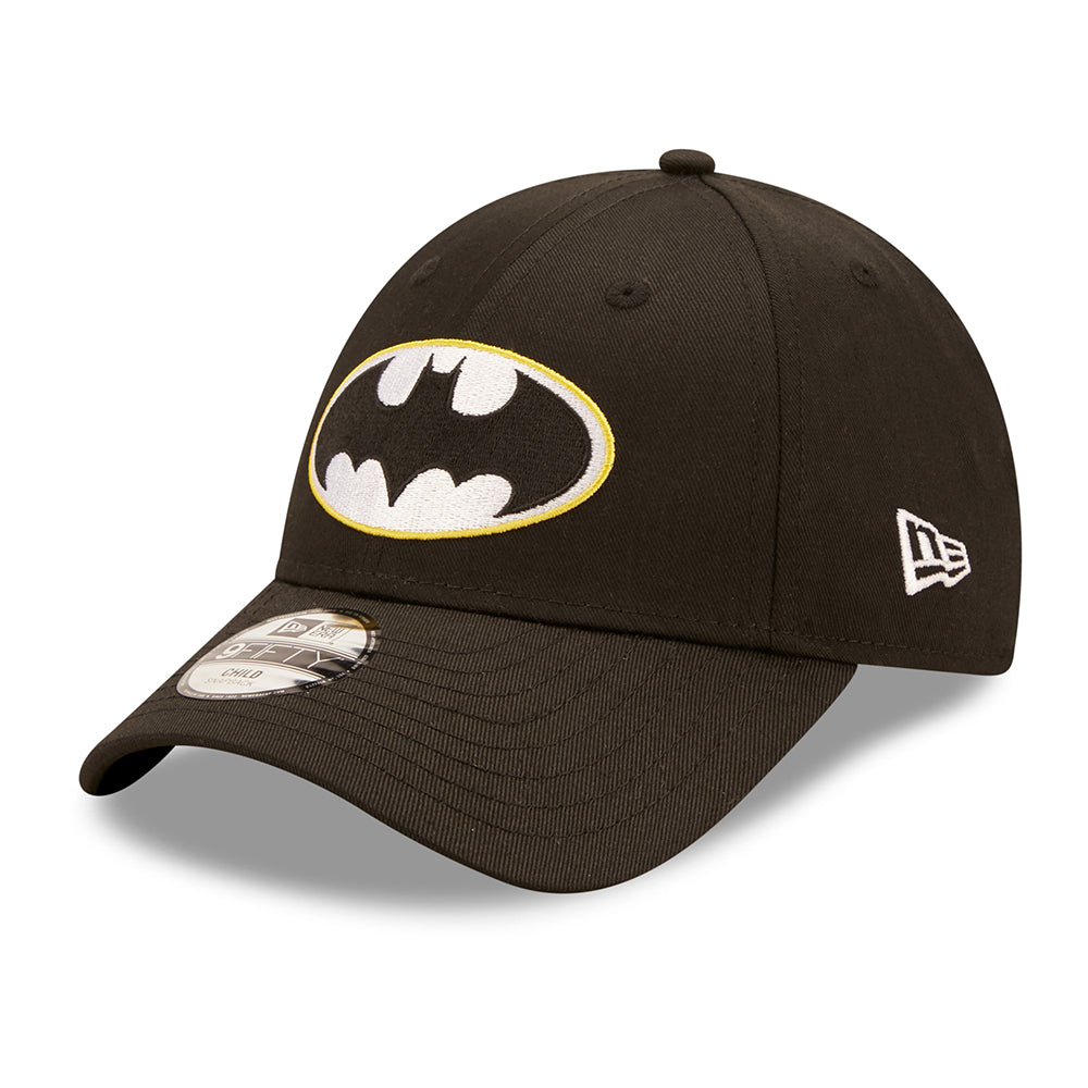 New Era Kids 9FORTY Batman Baseball Cap - Character Logo - Black