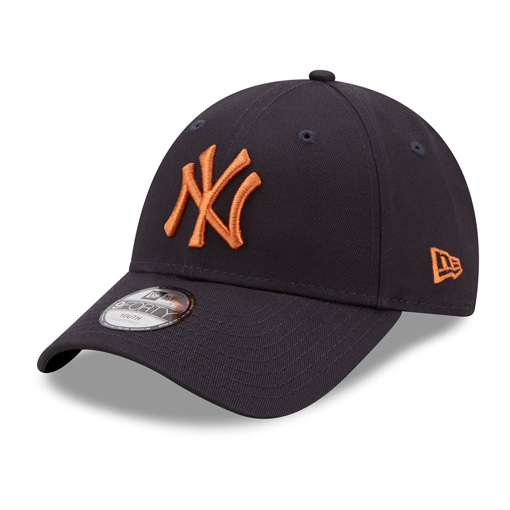 New Era Kids 9FORTY New York Yankees Baseball Cap - MLB League - Navy-Toffee