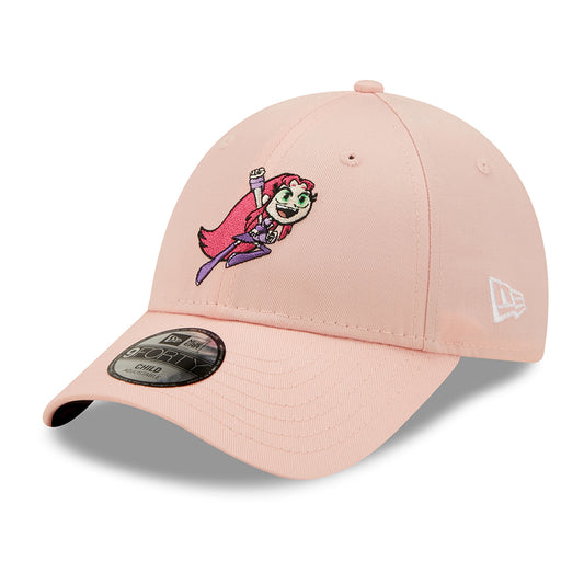 New Era Kids 9FORTY Teen Titan Star Fire Baseball Cap - Titan Character - Light Pink