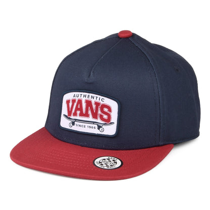 Vans Hats Kids Skate Authentic Snapback Cap - Navy-Wine
