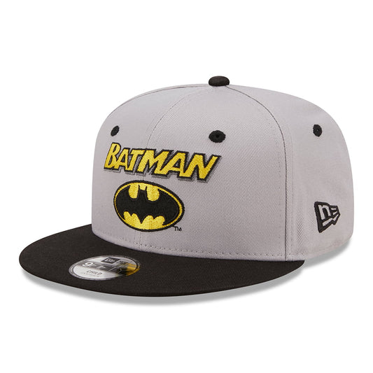 New Era Kids 9FIFTY Batman Baseball Cap - DC Comics Character - Grey-Black