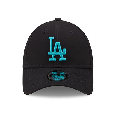 New Era Kids 9FORTY L.A. Dodgers Baseball Cap - MLB League Essential - Navy-Turquoise