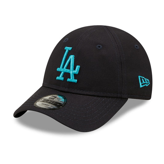 New Era Baby 9FORTY L.A. Dodgers Baseball Cap - MLB League Essential - Navy-Turquoise