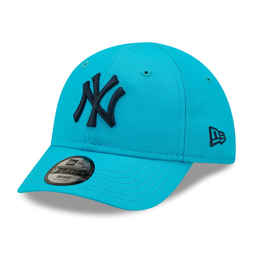 New Era Baby 9FORTY New York Yankees Baseball Cap - MLB League Essential - Turquoise-Navy