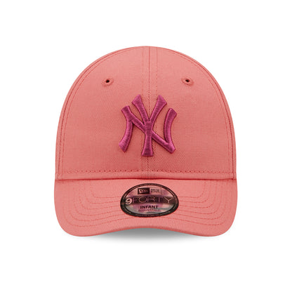 New Era Baby 9FORTY New York Yankees Baseball Cap - MLB League Essential - Light Pink-Pink