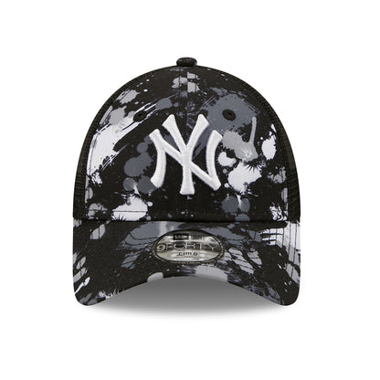 New Era Kids 9FORTY New York Yankees Trucker Cap - MLB Print - Navy-White