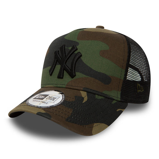 New Era Kids 9FORTY New York Yankees A-Frame Trucker Cap - MLB Essential - Camouflage