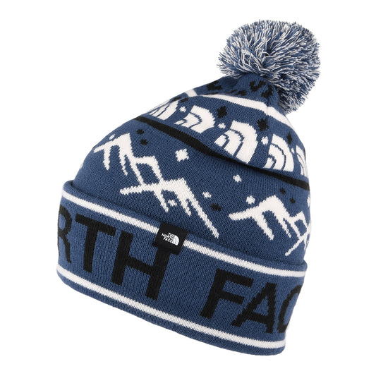 The North Face Hats Kids Ski Tuke Bobble Hat - Blue-White
