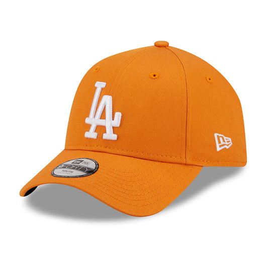 New Era Kids 9FORTY L.A. Dodgers Baseball Cap - MLB League Essential - Orange-White
