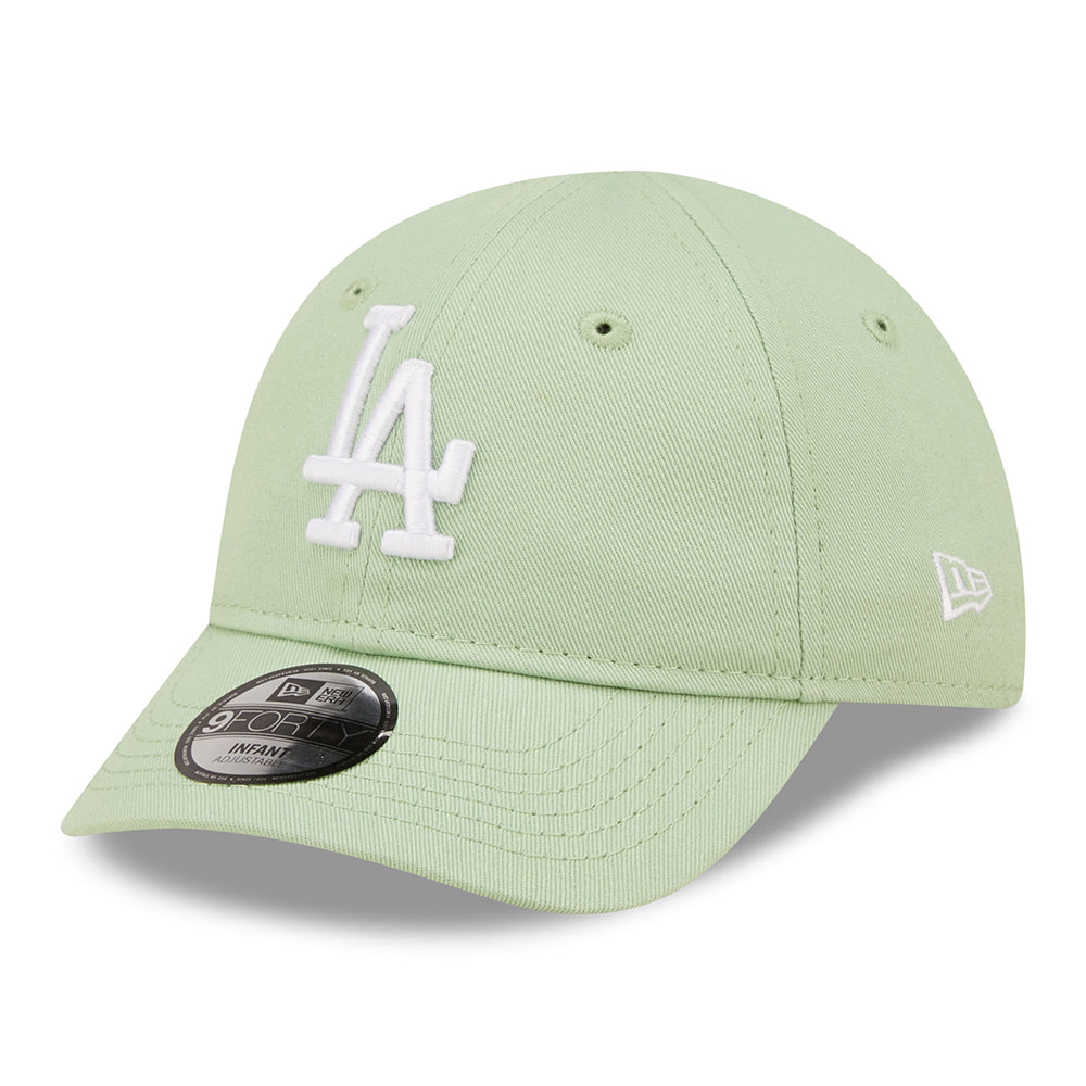 New Era Baby 9FORTY L.A. Dodgers Baseball Cap - MLB League Essential - Light Green-White
