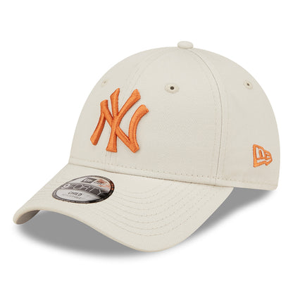 New Era Kids 9FORTY New York Yankees Baseball Cap - MLB League Essential - Stone-Burnt Orange