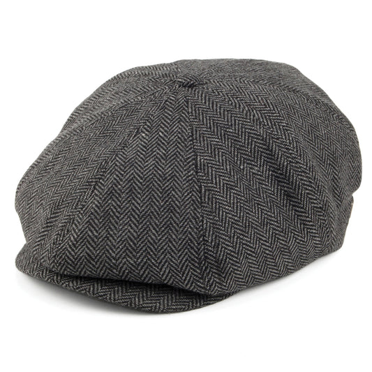 Brixton Hats Kids Brood Herringbone Newsboy Cap - Grey-Black