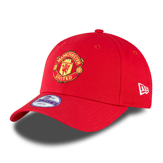New Era Kids 9FORTY Manchester United FC Baseball Cap - Core - Scarlet