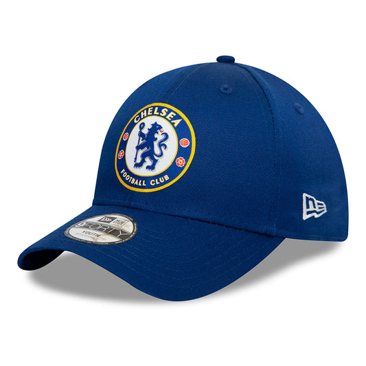 New Era Kids 9FORTY Chelsea FC Baseball Cap - Core Lion Crest - Blue