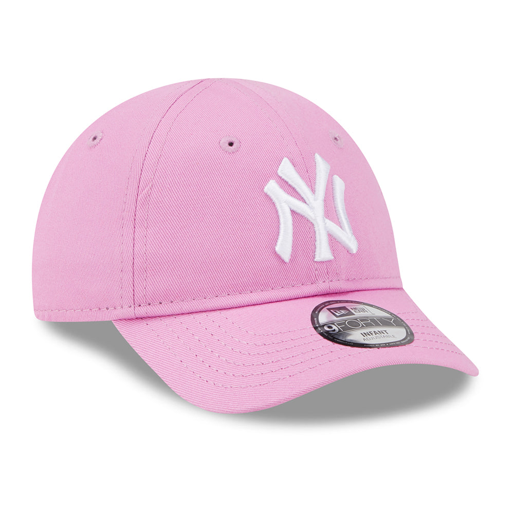 New Era Baby 9FORTY New York Yankees Baseball Cap - MLB League Essential - Rose-White