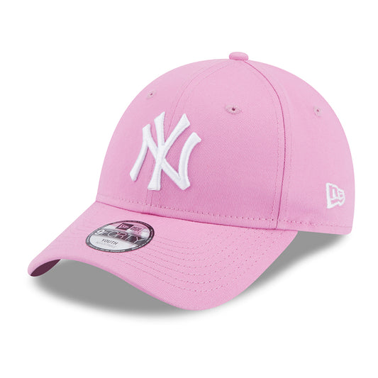 New Era Kids 9FORTY New York Yankees Baseball Cap - MLB League Essential - Rose-White