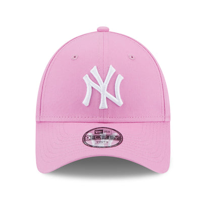 New Era Kids 9FORTY New York Yankees Baseball Cap - MLB League Essential - Rose-White