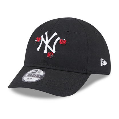 New Era Baby 9FORTY New York Yankees Baseball Cap - MLB Outdoor - Black-White