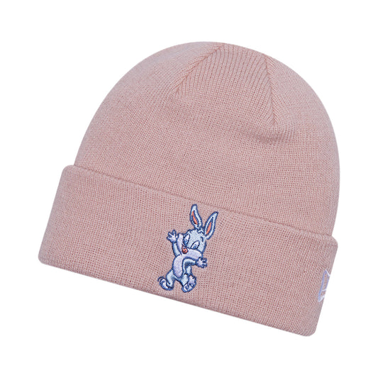 New Era Kids Bugs Bunny Cuffed Beanie Hat - Looney Tunes Knit - Pink