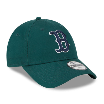 New Era Kids 9FORTY Boston Red Sox Baseball Cap - MLB League Essential - Dark Green-Navy