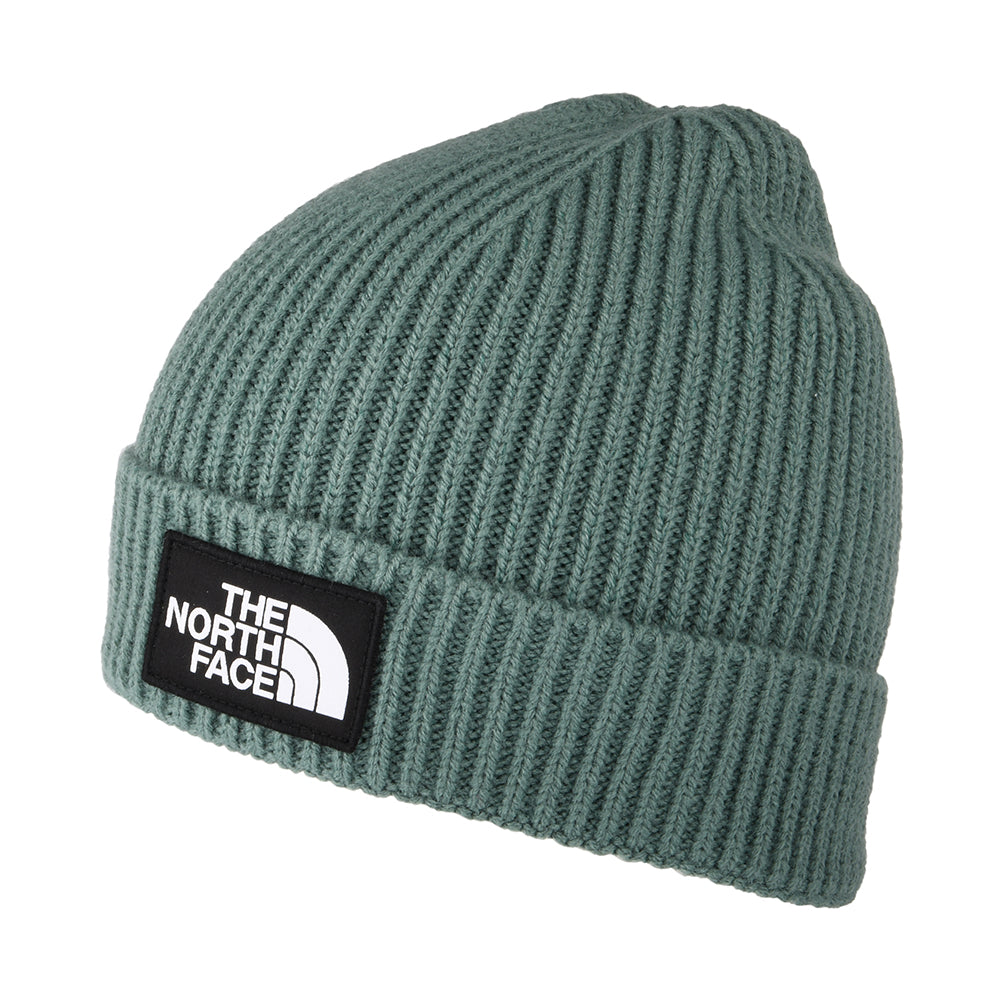The North Face Hats Kids TNF Box Logo Cuffed Beanie Hat - Dark Sage