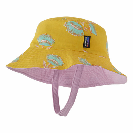 Patagonia Hats Baby Summer Plant Reversible Sun Bucket Hat - Pink-Yellow