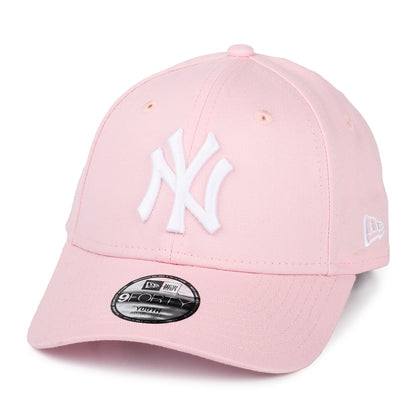 New Era Kids 9FORTY New York Yankees Baseball Cap - MLB League Essential - Light Pink-White
