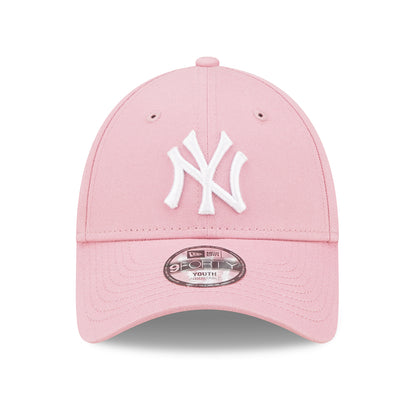 New Era Kids 9FORTY New York Yankees Baseball Cap - MLB League Essential - Light Pink-White
