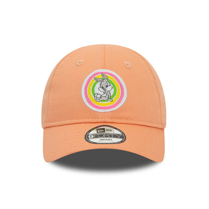 New Era Baby 9FORTY Bugs Bunny Baseball Cap - Pastel Looney Tunes - Peach
