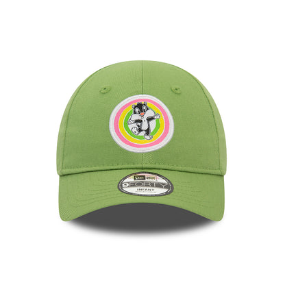New Era Baby 9FORTY Sylvester Baseball Cap - Pastel Looney Tunes - Light Green