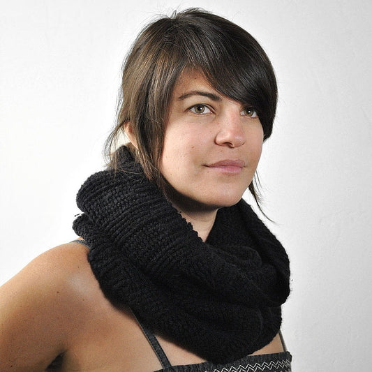 sur la tête Rib Knit Cowl Scarf