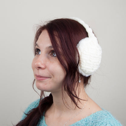 Village Hats Cable Knit Earmuffs - Ivory
