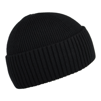Tommy Hilfiger Hats Flag Cotton Cashmere Fisherman Beanie Hat - Black