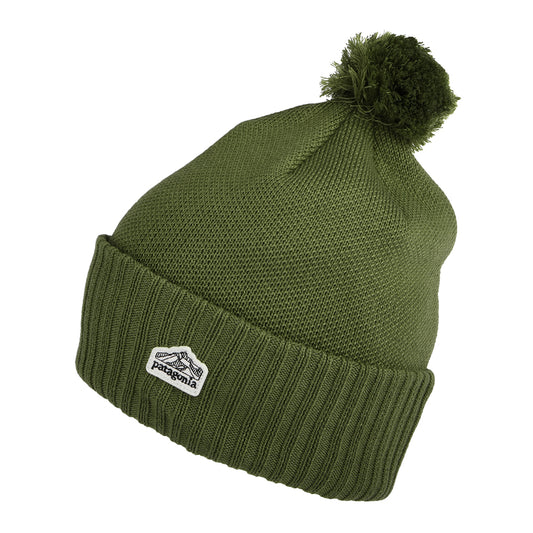 Patagonia Hats Line Logo Ridge Patch Powder Town Bobble Hat - Olive