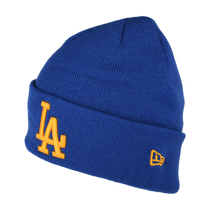 New Era L.A. Dodgers Cuffed Beanie Hat - MLB League Essential - Azure-Yellow
