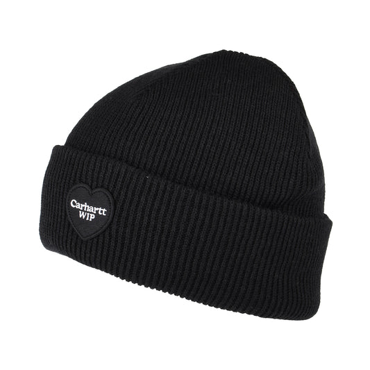 Carhartt WIP Hats Heart Patch Beanie Hat - Black