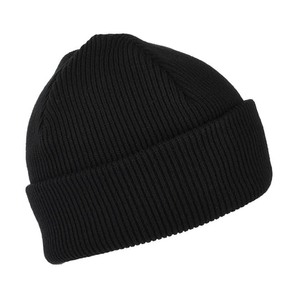 Carhartt WIP Hats Milo Ribbed Cotton Fisherman Beanie Hat - Black