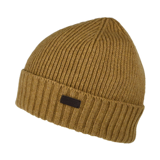 Barbour Hats Carlton Wool Blend Beanie Hat - Mustard