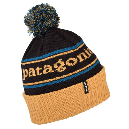 Patagonia Hats Park Stripe Powder Town Bobble Hat - Camel-Multi