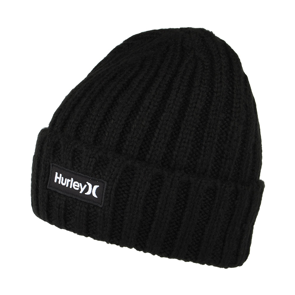 Hurley Hats Squaw Fisherman Beanie Hat - Black