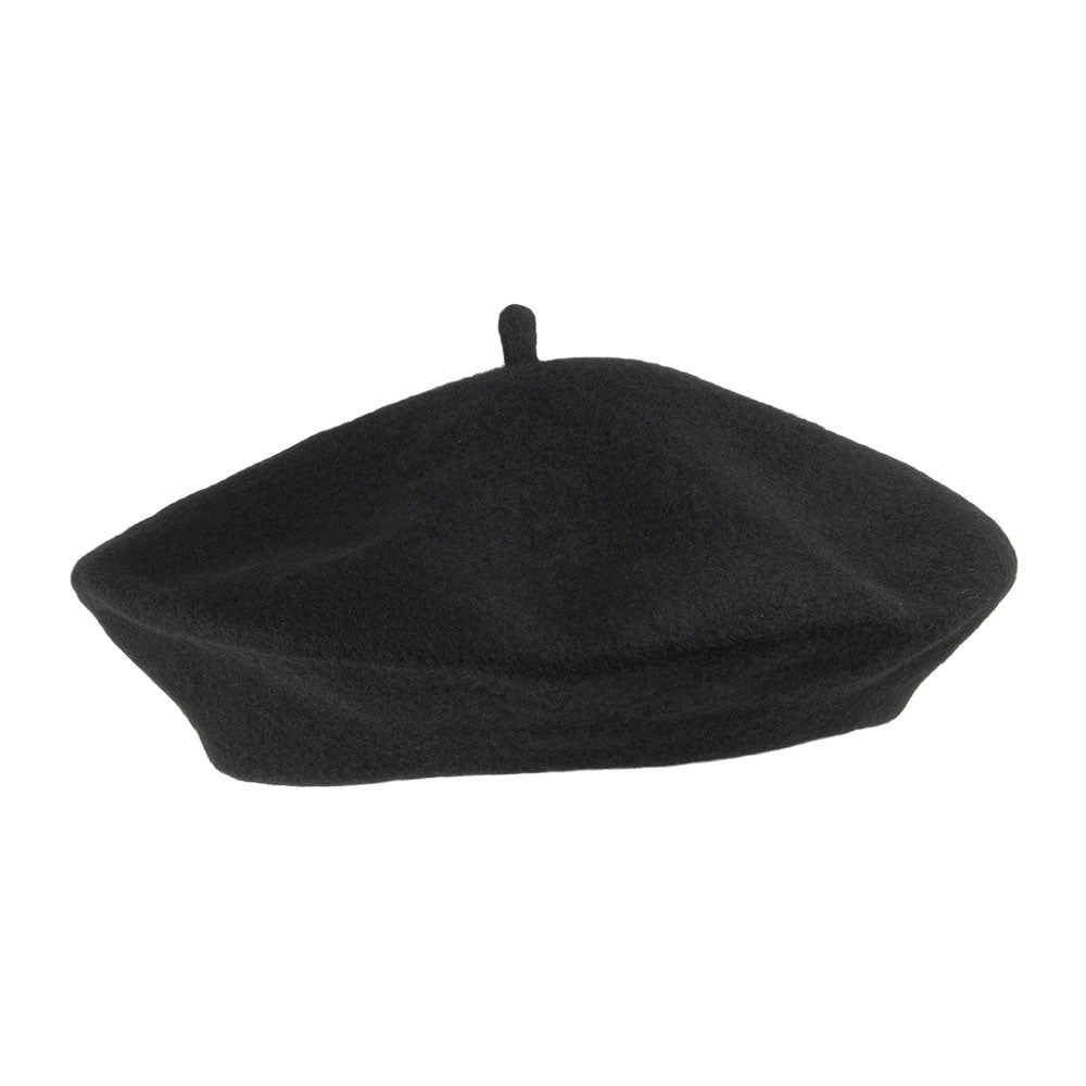 Wool Fashion Beret - Black - Wholesale Pack - 200 Hats