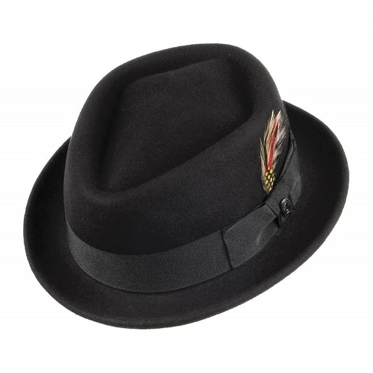Jaxon & James Diamond Crown Pork Pie Hat Black Wholesale Pack