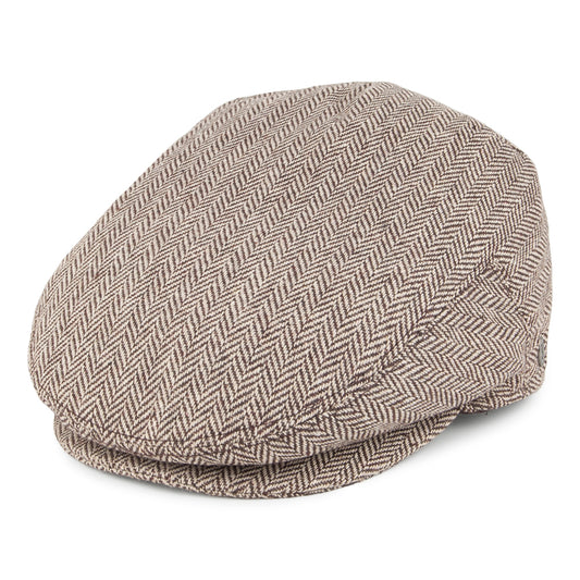 Jaxon & James Herringbone Flat Cap Brown Wholesale Pack