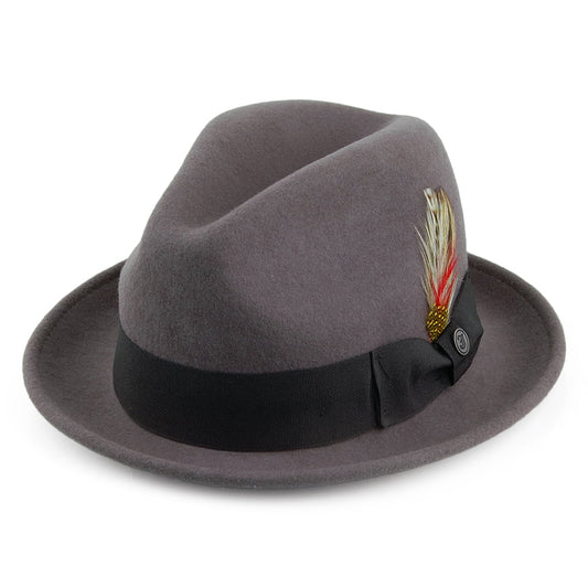 Jaxon & James Crushable Blues Trilby Hat Grey Wholesale Pack