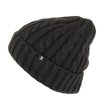 Jaxon & James Cable Knit Beanie Hat Black Wholesale Pack