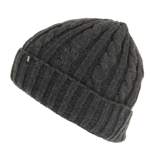 Jaxon & James Cable Knit Beanie Hat - Dark Grey -  Wholesale Pack