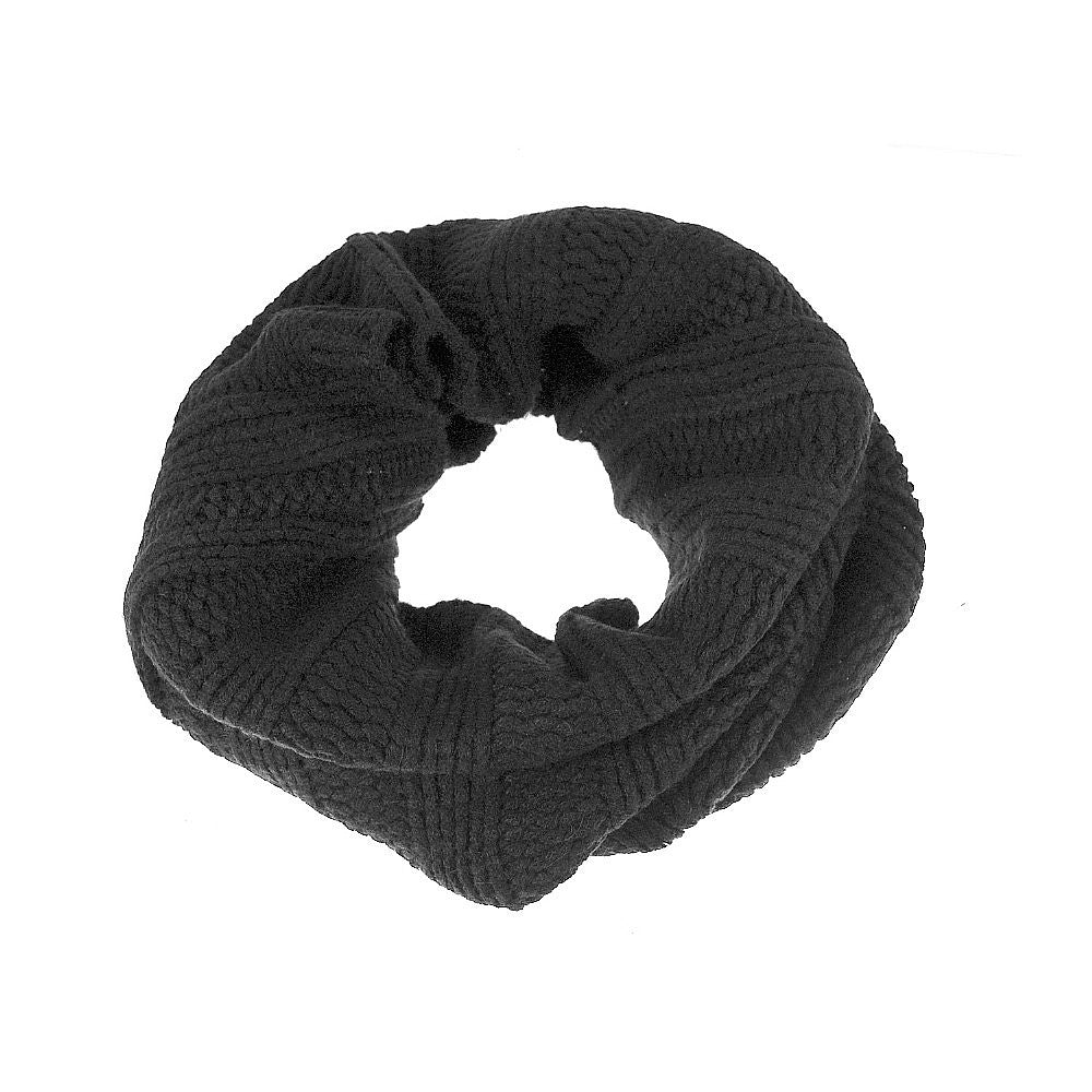 sur la tête Rib Knit Cowl Scarf Black Wholesale Pack
