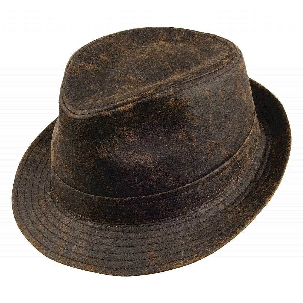 Jaxon & James Hats Weathered Cotton Trilby Brown Wholesale Pack