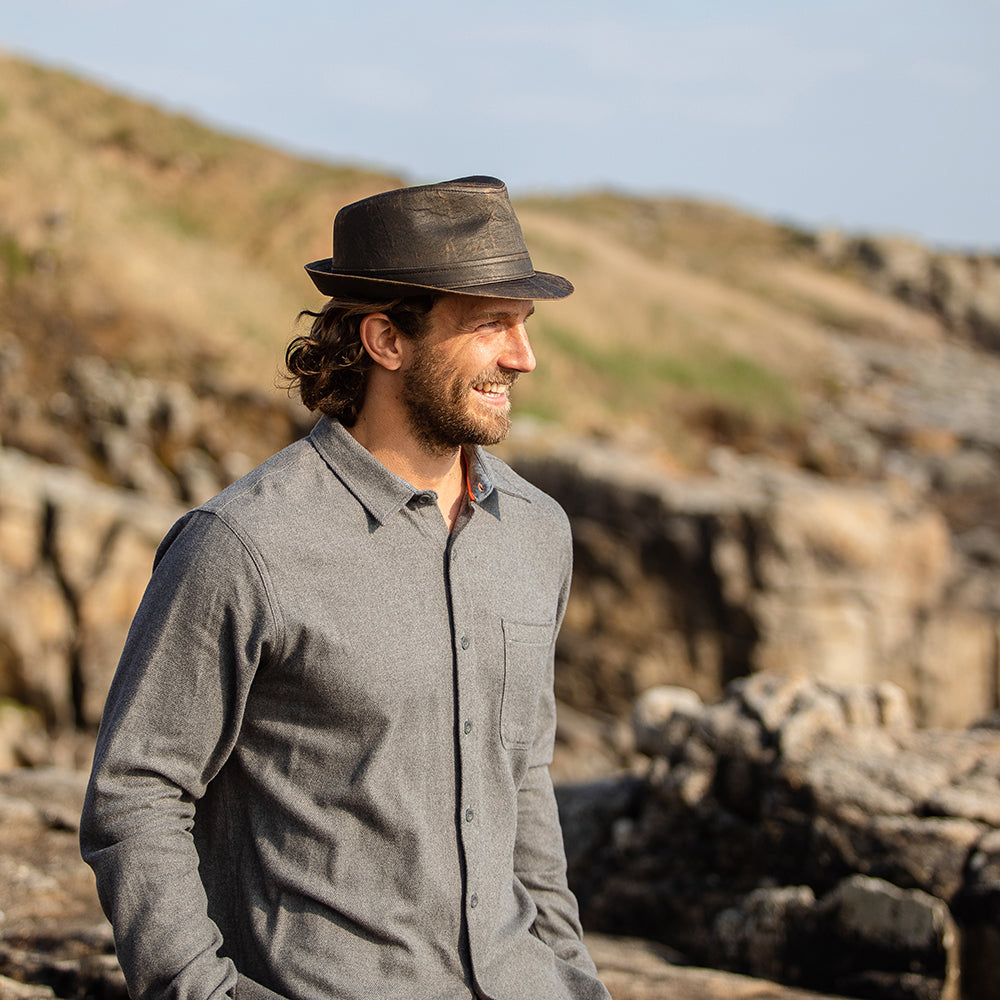 Jaxon & James Hats Weathered Cotton Trilby Brown Wholesale Pack